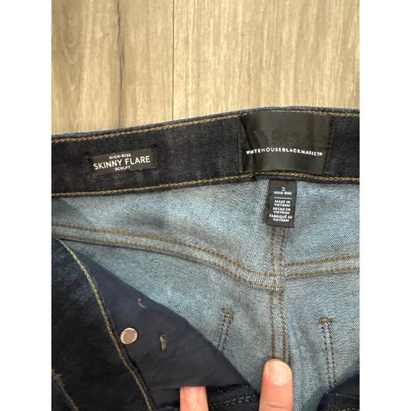 White House Black Market High Rise Skinny Flare Sculpt Size 2 - Picture 3 of 10